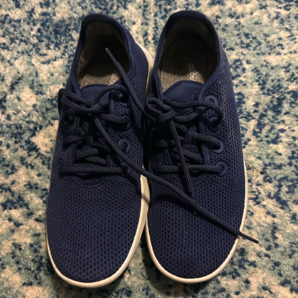 Blue allbird sneakers